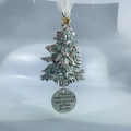 Ciondolo albero di Natale in lega con dedica per Nonno e decorazioni glitter - Albero Di Natale + Pezzi Rotondi Del Nonno