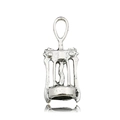 Pendentif tire-bouchon en métal argenté pour bijoux DIY et colliers artisanaux - Breloque Ouvre-vin à Levier