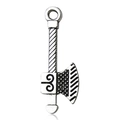 Vintage silver alloy battle axe pendant with scrollwork details for DIY jewelry making - Double Axe
