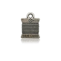Ciondolo rocchetto di seta cucito in argento antico in lega di zinco di qualità - Stile Rocchetto (8708)