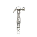 Creative silver-tone hammer charm pendant with realistic wood texture for DIY jewelry - Large Antique Silver Hammer