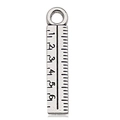 Ciondolo a forma di righello vintage in lega d'argento inciso per gioielli fai-da-te - Stile Righello (12157-2)