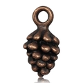 Pendentif pomme de pin en cuivre rouge antique avec des textures d'écailles réalistes - Cuivre rouge antique