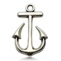 Vintage silver metal anchor pendant for DIY jewelry making and keychain accessories - Anchor Style (2983)