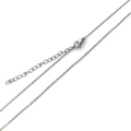 Polished silver stainless steel chain necklace with lobster clasp and extension link - Silver-1.2mm (No. 14874)