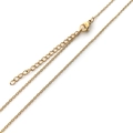 Golden stainless steel cable chain necklace with lobster clasp and adjustable extension link - Gold-1.2mm (No. 14873)