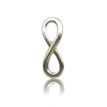 Silver infinity figure-eight alloy charm for DIY bracelets and necklaces with reflection - Infinity Symbol 8 Shape (2970)