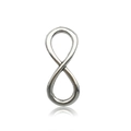 Vintage silver infinity symbol connector for DIY bracelet and necklace jewelry making - 8 Shape (5272)