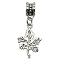 Antique silver maple leaf pendant with detailed vein texture for DIY jewelry making - Maple Leaf Shape (11464-1.97g16x35)