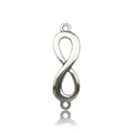 Ασημένιος σύνδεσμος άπειρο με διπλούς κρίκους για κατασκευή κοσμημάτων DIY - Σύνδεσμος Σχήμα 8 (6237)