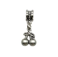 Vintage silver cherry pendant charm for DIY necklaces and bracelets in retro style - Cherry Finished Pendant (18388-Antique Silver Zinc Alloy Cherry 11x15-1.5g)