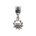 Vintage silver sun charm pendant with smiling face for DIY necklaces and bracelets - Personified Smiling Sun (11485-13x28-2g)
