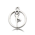 Macro detail of a vintage silver yoga tree pose pendant charm for DIY jewelry design - Yoga Symbol (8232)