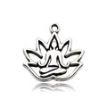 Antiek zilveren yoga lotus hanger connector voor DIY sieraden maken en hobbyprojecten - Antiek Zilveren Yoga Lotus (10423)