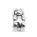 Polished silver bunny rabbit charm bead for snake chain bracelet and jewelry sets - Rabbit Style (8805) / 1 Piece/Pack (6x7x12mm, Hole 4.5mm) / Antique Silver