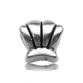 Breloque coquillage en alliage argenté avec détails pour création de bracelets DIY - 1 Pièce (Trou 7x7 4.5mm)