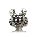 Perle de crabe en argent antique avec motif en nid d'abeille pour bracelets DIY - 1 Pièce (Trou 12x12 4mm)