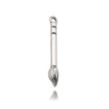 Silver paintbrush alloy charm pendant with hanging loop for DIY jewelry making - Graduation Writing Brush (12153)