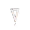Silver triangle zinc alloy pendant with matte finish for DIY necklace jewelry making - Graduation Ruler (12157-1)