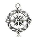Vintage style alloy compass pendant charm with NESW cardinal directions engraving - Graduation Compass (B263)