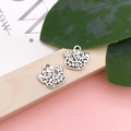 Retro silver dragon-shaped hollow metal charms for DIY jewelry making and pendants - Chinese Style Dragon (18401) / 15x14mm