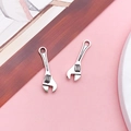 Silver alloy wrench charm set for DIY jewelry and keychains with vintage detail - Antique Silver Tool Wrench (5274)