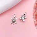 Antique silver sea turtle charm pendants for DIY jewelry making set of 15 pieces - Ocean Turtle (10361) / 1 Piece (18.5x10mm) / Antique Silver