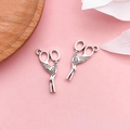 Vintage Silber Kranich Scherenanhänger Set für DIY Schmuckherstellung Zubehör - Altsilber Künstlerische Kranichschere (4342)