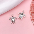 Silver turtle charms set showing detailed turtle pendants for DIY jewelry crafting - Sea Turtle (11248)