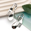 Silver cutlery charm set with fork and spoon for DIY jewelry making accessories - Antique Alloy Accessory Fork and Spoon (18823)