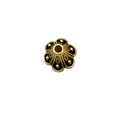 Calotte de perle en forme de fleur évidée en alliage d'or antique pour bijoux DIY - Style Fleur 8x8mm (16610)