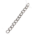 Silver-tone metal extender chain for jewelry DIY, necklace and bracelet adjustment. - Gun Black (8557)