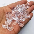Cuentas de cristal octogonales transparentes con dos agujeros para decoración y lámparas DIY - Estilo Octogonal (16x8.5mm) / Transparente