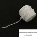 Rollo de perlas irisadas de 8+4mm, 10 metros para accesorios de cabello de novia DIY - Tira de Cuentas Mixtas Iridiscentes 8+4mm / 10m/Rollo