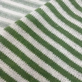 Macro view of green and white striped knit fabric with coarse needle texture - Wide Gray And Green