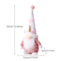 Gnomo unicornio de peluche con lentejuelas rosas, sombrero de corazón y cuerno dorado - 33*12*8cm / Estilo de Sombrero Blanco