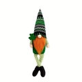 St. Patrick's Day gnome with green shamrock and striped long legs for holiday decor - Beard Style