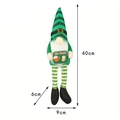 Gnomo di San Patrizio a gambe lunghe con cartello I'm Irish e cappello a righe - Gnomo a Gamba Morbida Trifoglio Uomo