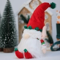 Gnomo di Natale luminoso con cappello rosso a punta e barba bianca per decorazioni - Rosso