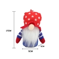 Gnome patriotique en peluche de 17 cm pour le Jour de l'Indépendance avec étoiles - Modèle Homme avec Haut-de-forme Lumineux