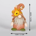 Detail of harvest gnome height 20cm with sunflower and maple leaf decorations - Male Style
