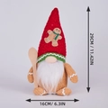 Detaillierte Größenangaben für einen 29cm Weihnachtsgnom mit Lebkuchen-Motiv - Roter Hut Gnom