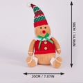 Detailed size view of gingerbread plush toy showing 38cm height and 20cm width specs - Pointed Hat Gnome