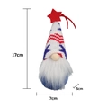 Gnomo patriottico con stella e cappello a righe, dimensioni 17x7cm per decoro - Gnomo Maschio Motivo a Onde