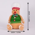 Gingerbread man gnome plush with chef hat and vest measures 29cm high and 20cm wide - Chef Hat Gnome