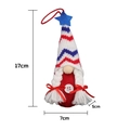 Gnomo patriottico con cappello a strisce e trecce bianche per decoro del 4 luglio - Gnomo Femmina Motivo a Onde