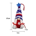 Gnome patriotique de 17 cm avec chapeau étoilé pour décoration du Jour de l'Indépendance - Gnome Femelle à Rayures
