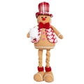 Omino di pan di zenzero peluche con gambe telescopiche, cappello da cuoco e cuscino - Stile Uomo