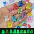 Luminous colorful resin bear charms for DIY crafts and micro landscape decoration - Luminous Mini Capybara