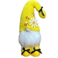 Gnomo de peluche de abeja con gorro amarillo y barba blanca para decoración del hogar - Estilo Amarillo